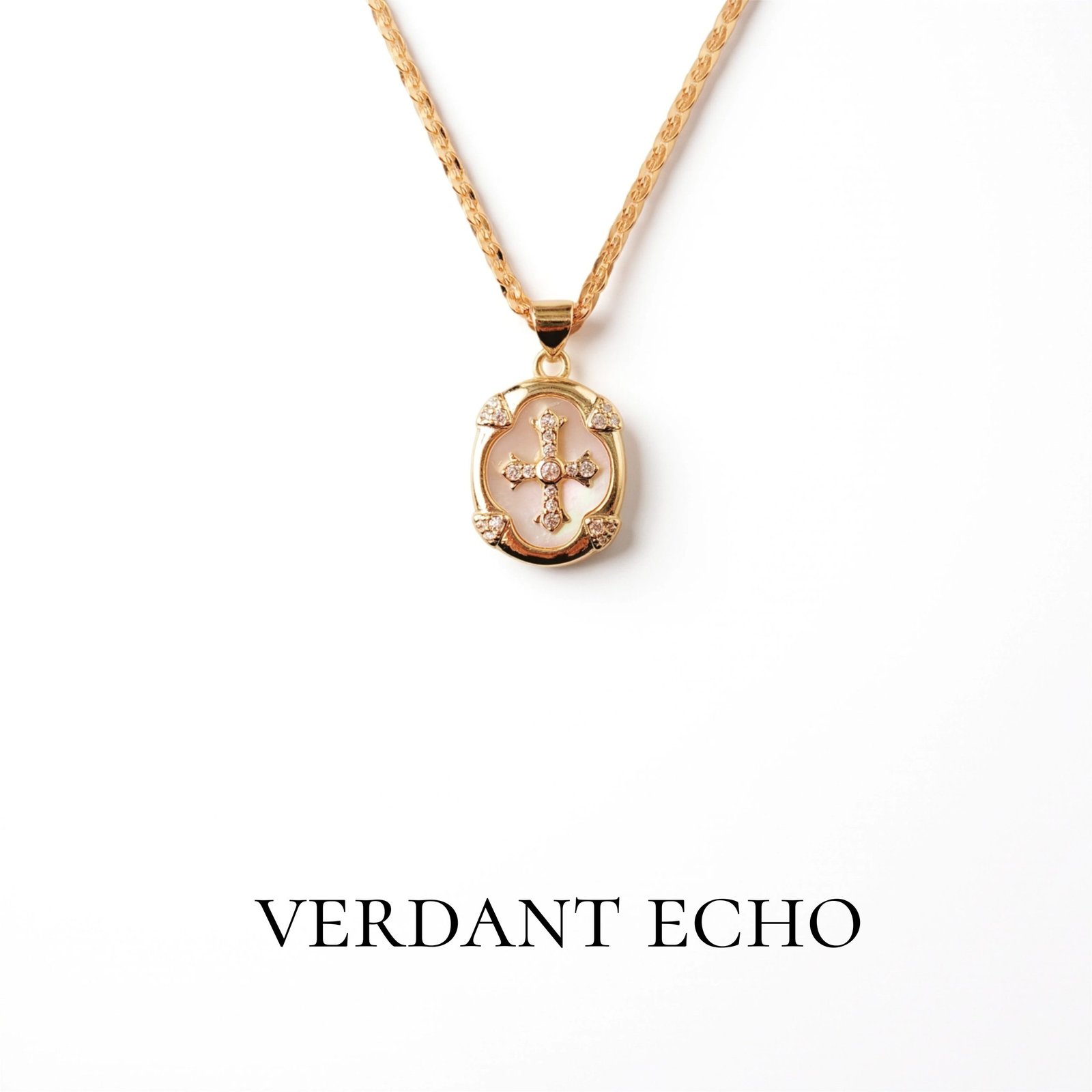 P13 jewelry: pure copper with micro-inlaid precious stones and colored zirconia - cross