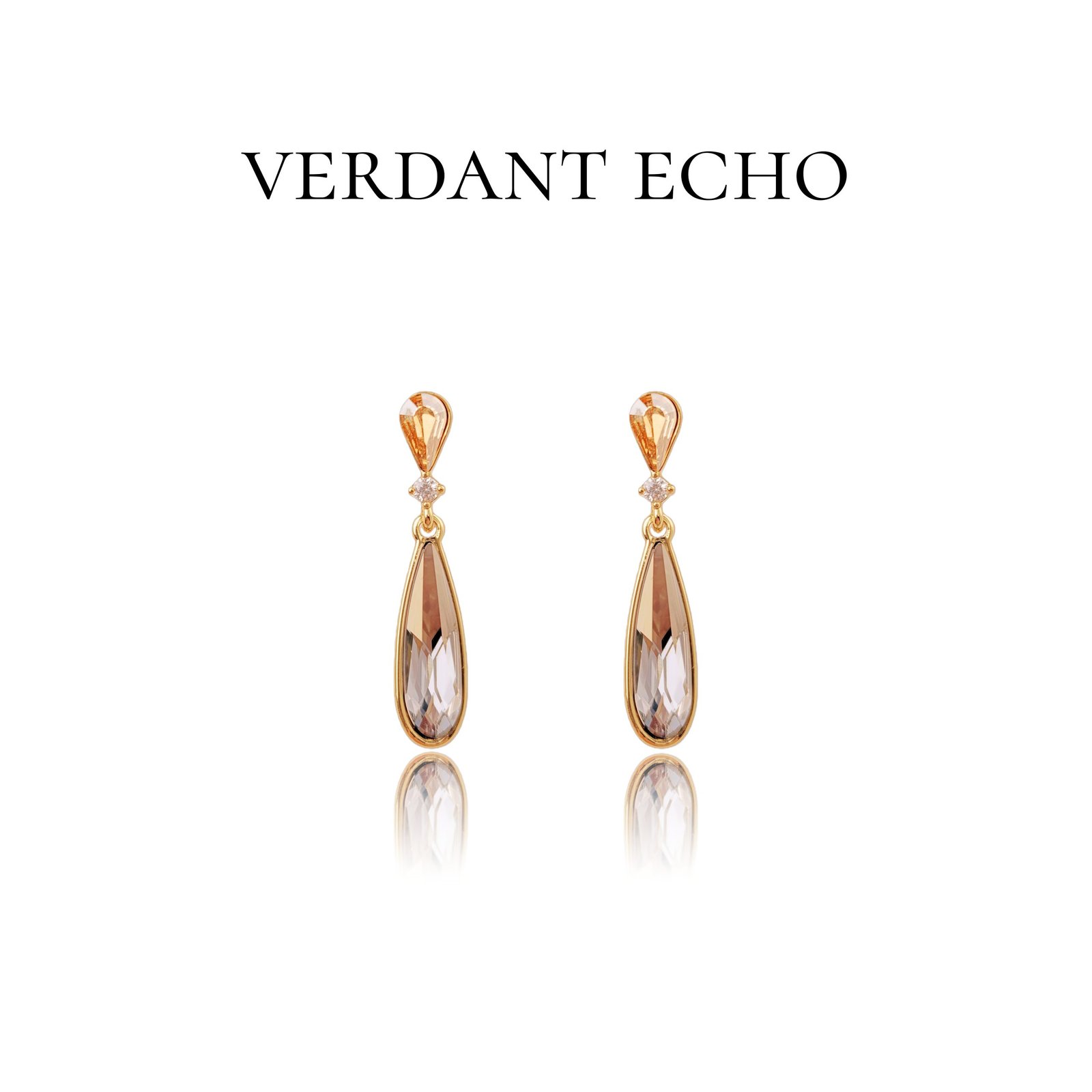 Elegant artificial crystal ear studs