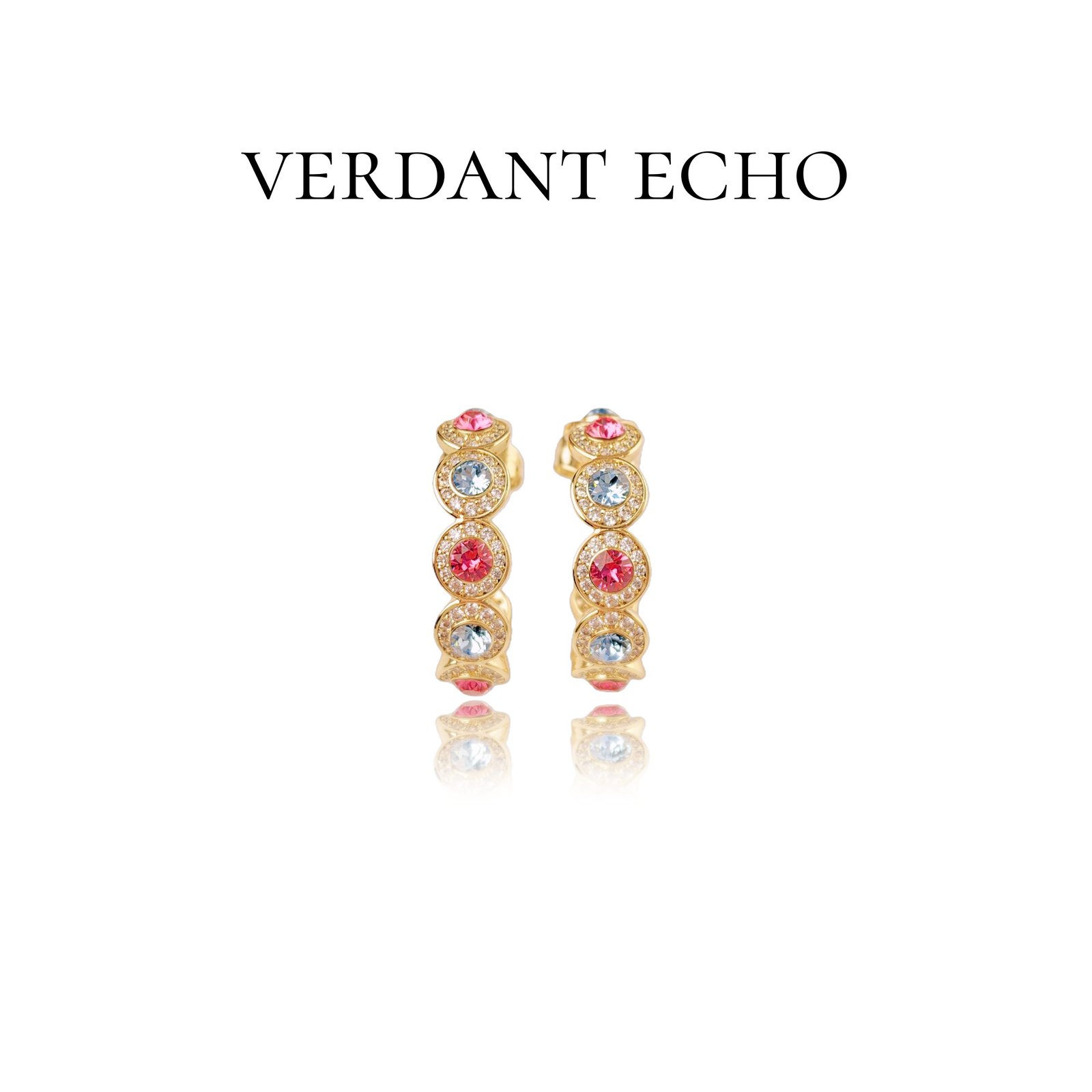 Artificial crystal fully studded earrings -2