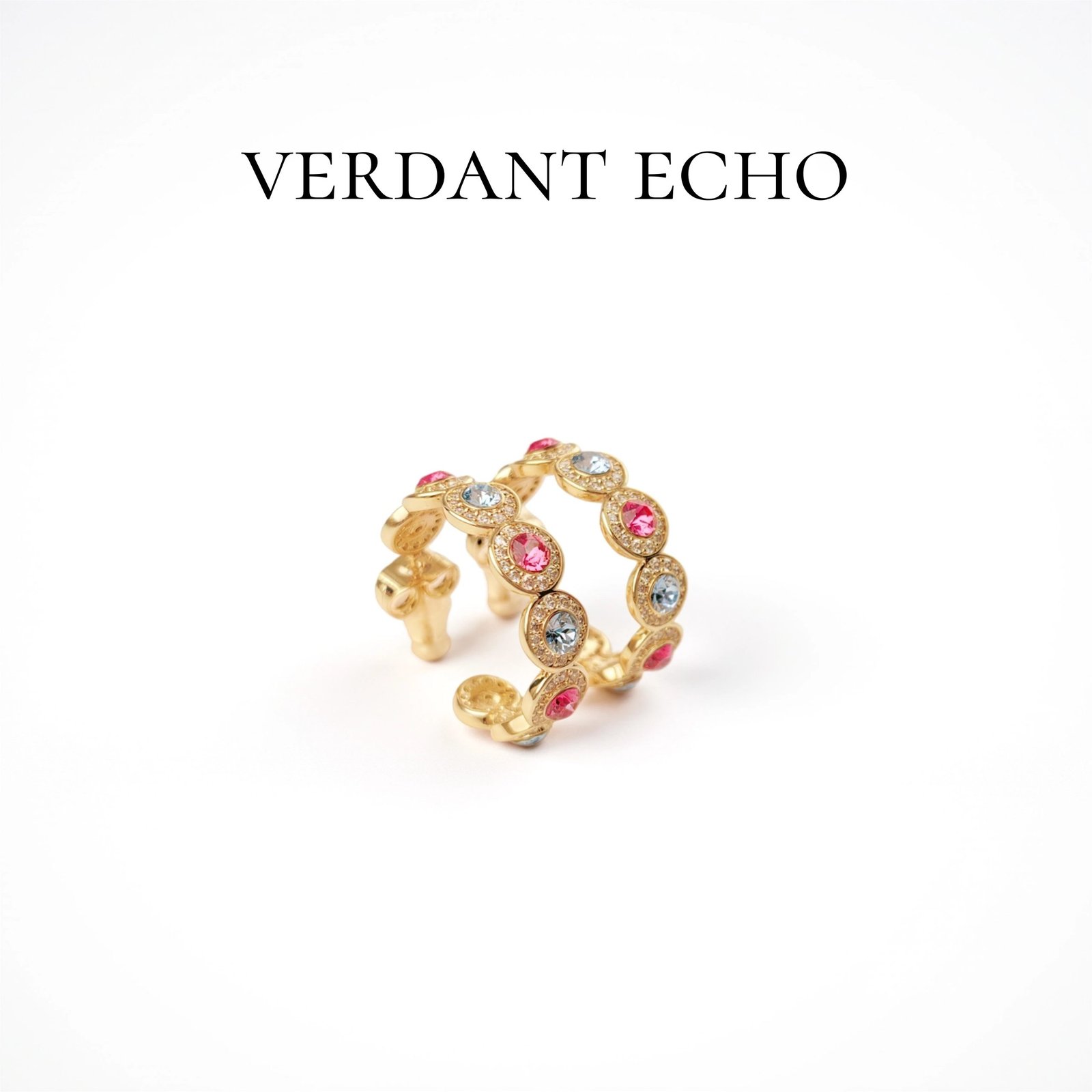 Artificial crystal fully studded earrings-3