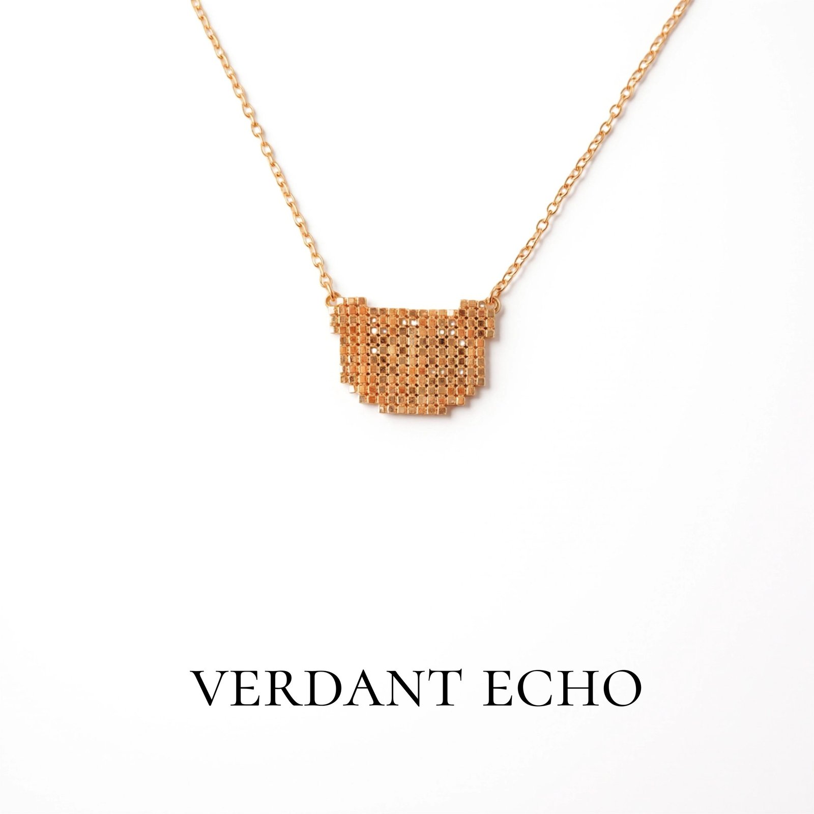 Panda head golden necklace