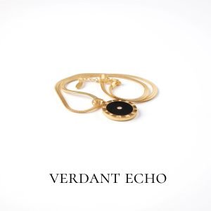 Clock dial gold necklace