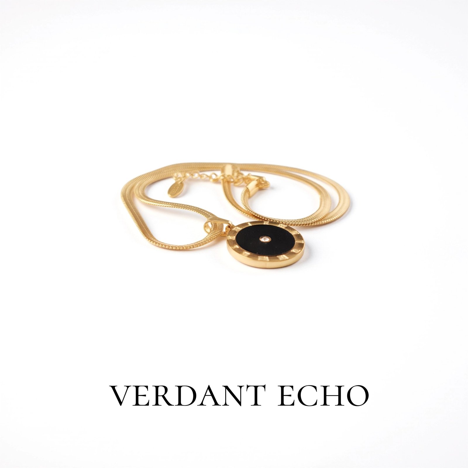 Clock dial gold necklace