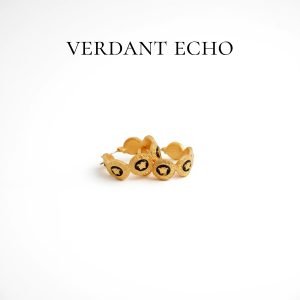 Real gold electroplated silver needle, vintage style, freshwater pearl, heart-shaped ring - 55# silver needle - gold ear hoop