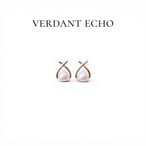 Real gold electroplated silver needle, vintage style, freshwater pearl flower, fashion earrings - #9 silver needle - gold color