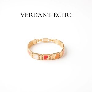 Red, orange, and white bracelet