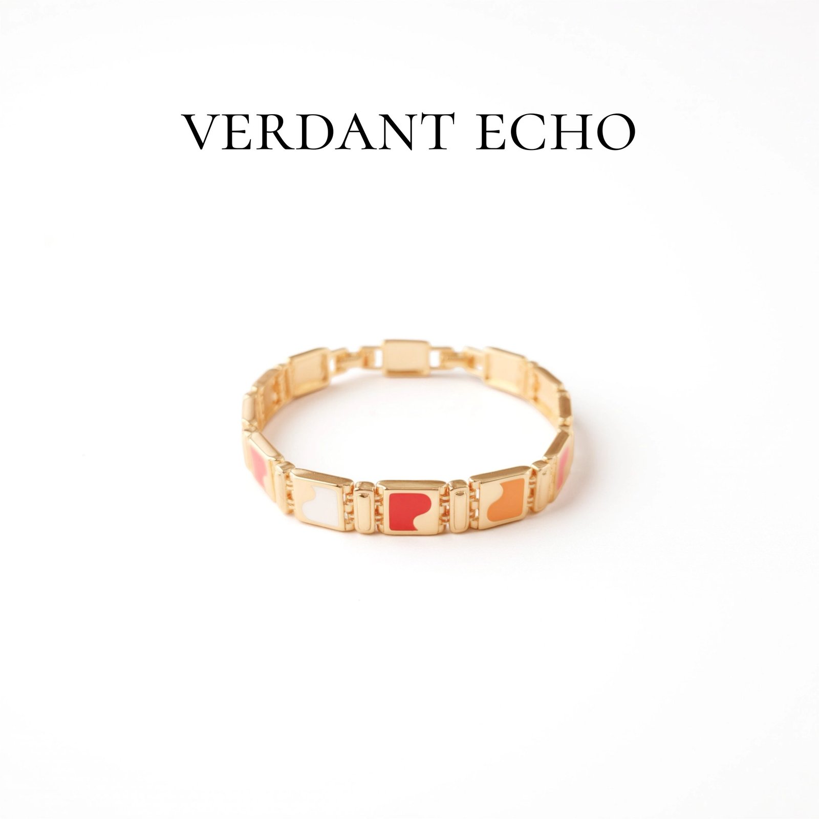 Red, orange, and white bracelet