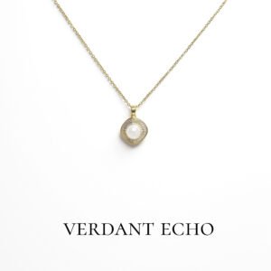 DTZB00047 Natural Freshwater Pearl Copper Gold Plated Necklace (Square Simple Style)