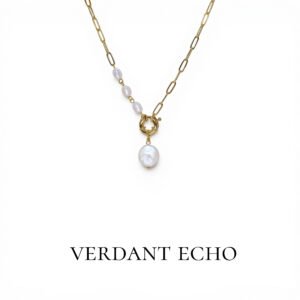 DTZB00051 Natural Freshwater Pearl Copper Gold Plated Pearl Necklace (4-piece Pearl Style)