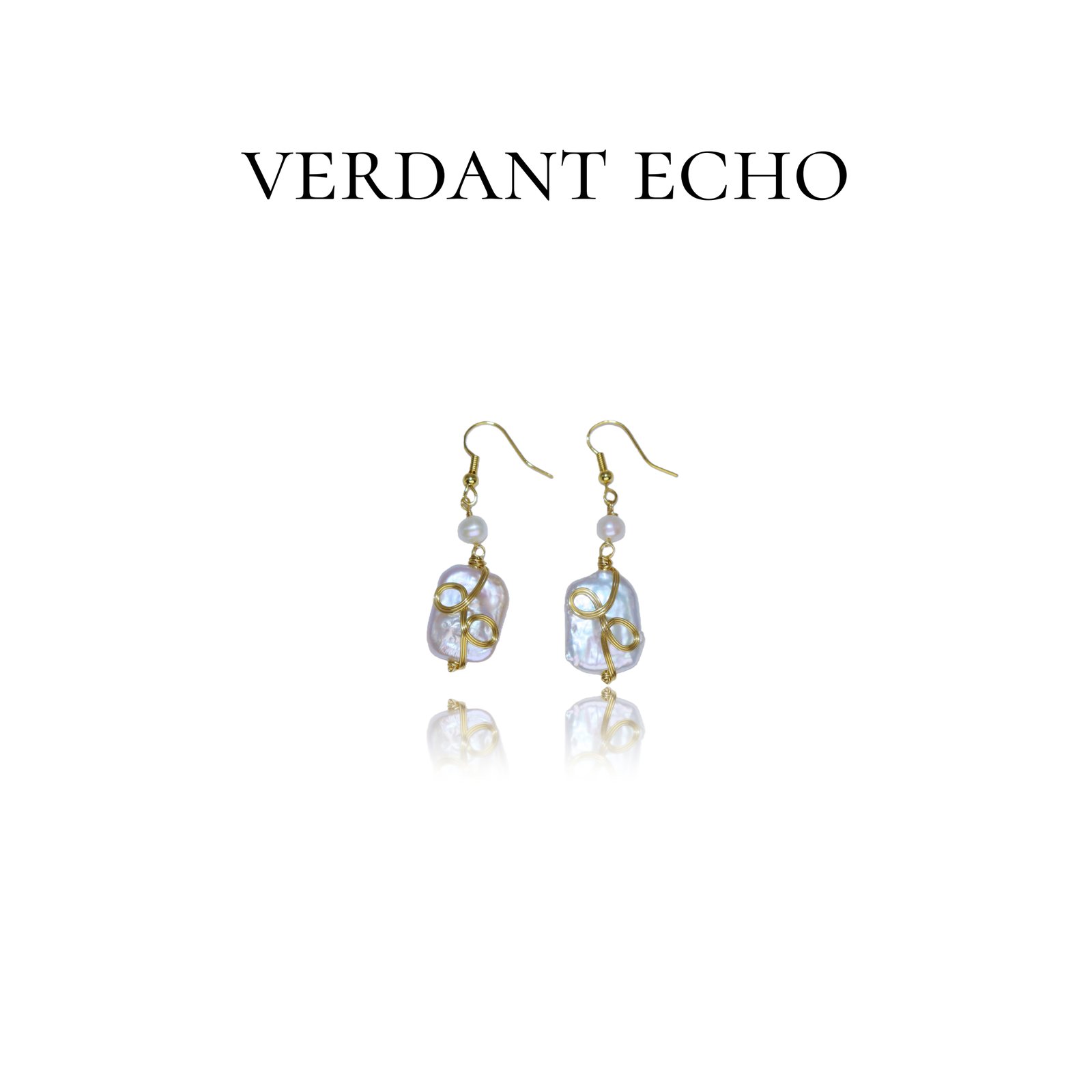 Natural freshwater pearl copper-plated gold ear jewelry (Baroque style)