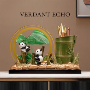 Chinese style panda cultural and creative pen holder, flowing sand painting decoration, office desk relocation, graduation gift for teacher-2